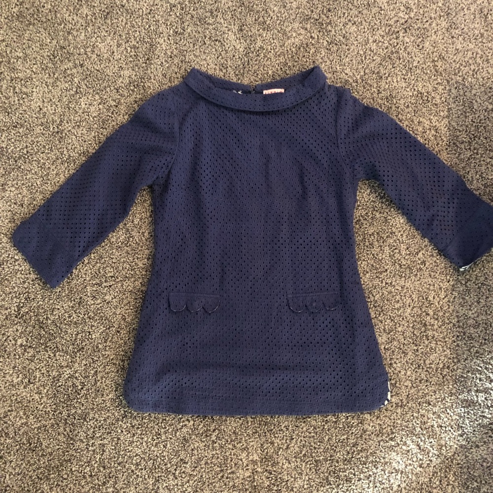 Tizzie Small Navy Blue 3/4 Sleeve Shirt